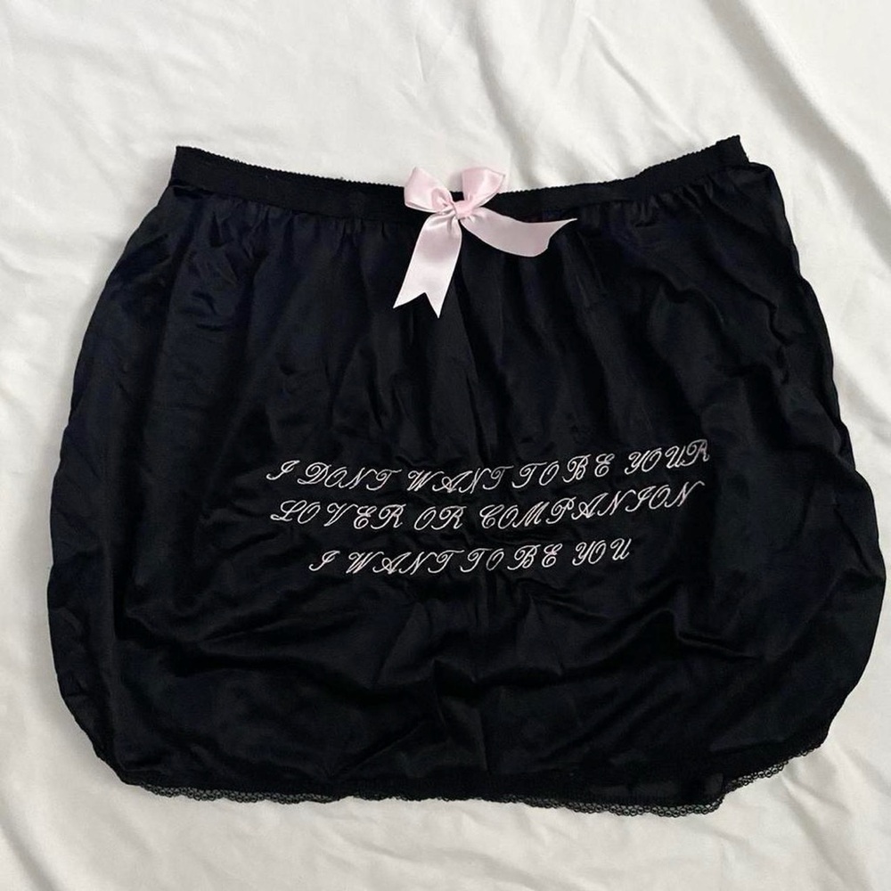 Upcycled slip skirt